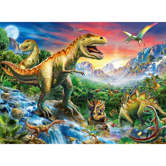 Пазл Ravensburger «У динозавров», 100 элементов пазл ravensburger мир динозавров 200 элементов