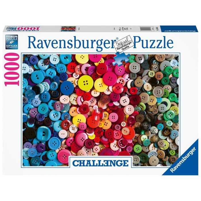 Пазл-вызов Ravensburger «Пуговицы», 1000 элементов пазл ravensburger вечерний санторини 1000 элементов