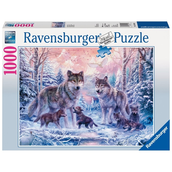 пазл ravensburger волки в лесу 1000 элементов Пазл Ravensburger «Северные волки», 1000 элементов