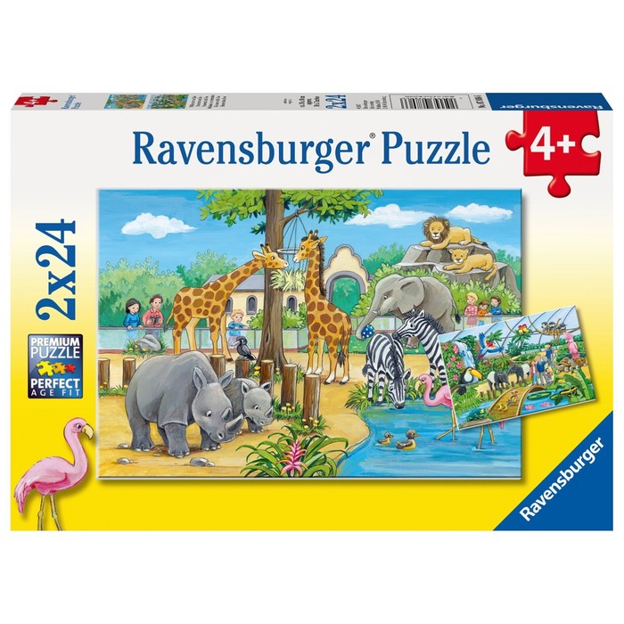 фото Набор пазлов ravensburger «добро пожаловать взоопарк», 2 штуки, 24элемента