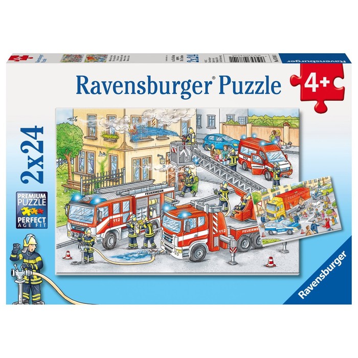 фото Набор пазлов ravensburger «герои вдействии», 2 штуки, 24 элемента