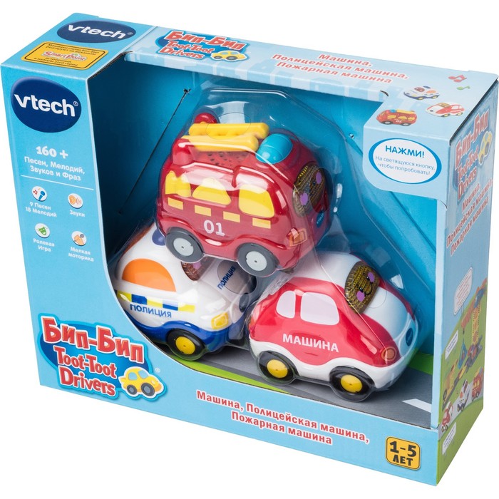 Игровой набор 3 в 1 VTech Бип-Бип Toot-Toot Drivers