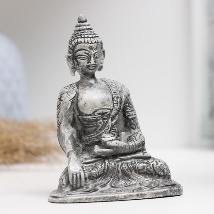 Статуэтка Будда серый, 10,5см