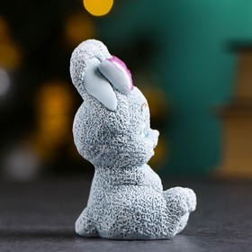 

Фигура "Зайка с бантом" серо-голубой, 9х6х5см