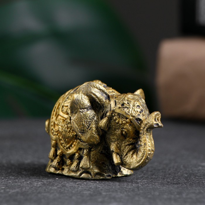 Фигура Индийский слоненок золото, 4см