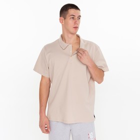 

Футболка поло мужская, цвет бежевый, размер 56 (4XL)