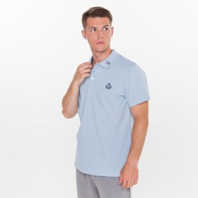 

Футболка поло мужская, цвет ярко-голубой, размер 50 (XL)