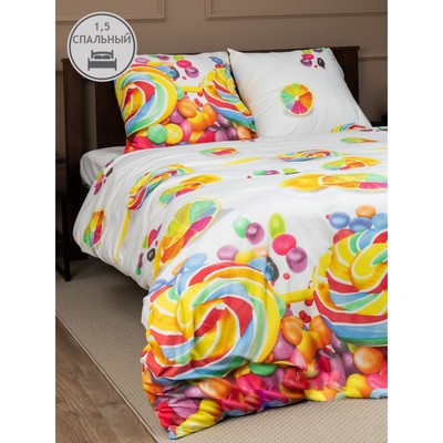 Постельное бельё Candy 1,5 сп, 150x210 см, 145x215 см, 70x70 см-2 шт