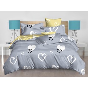 Постельное бельё евро Cleo Pure Cotton, размер 220x240 см, 200х220 см, 50х70 - 2 шт, 70x70 см - 2 шт