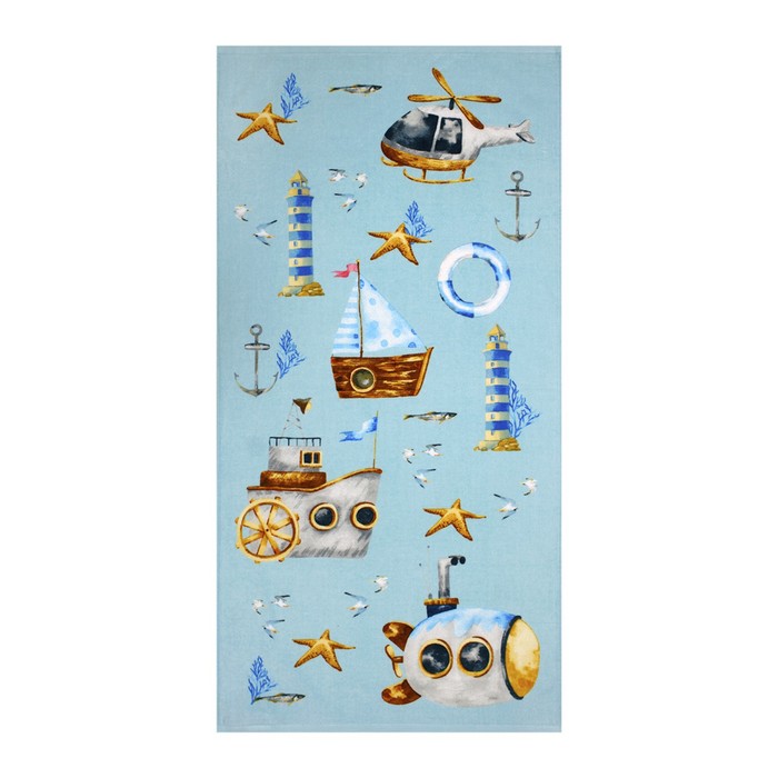 Махровое полотенце «Круиз», размер 60x120 см, цвет аква