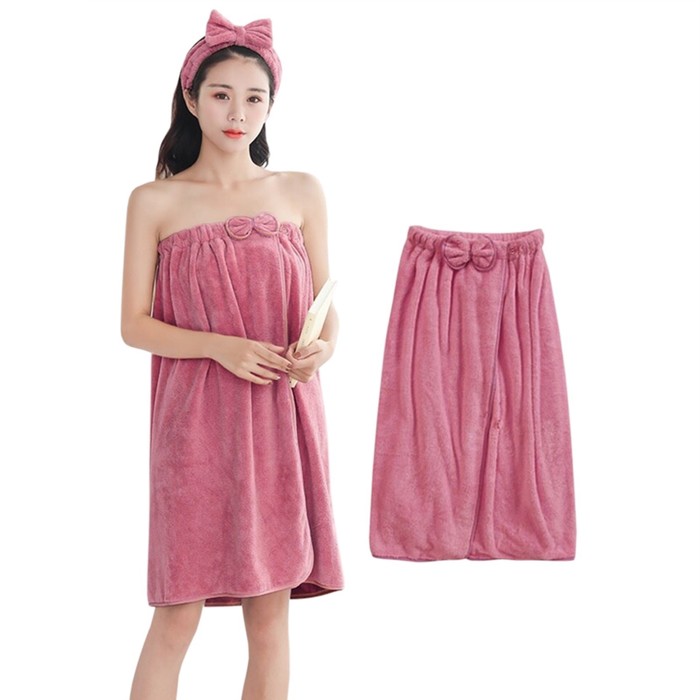 Махровое полотенце «Сауна» женское, размер 80x150 см, цвет розовый