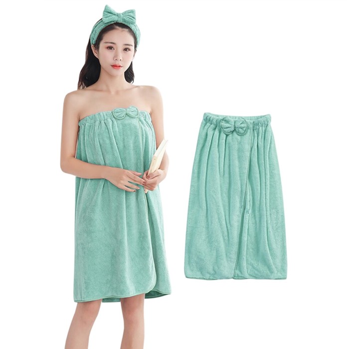 Махровое полотенце «Сауна» женское, размер 80x150 см, цвет зеленый