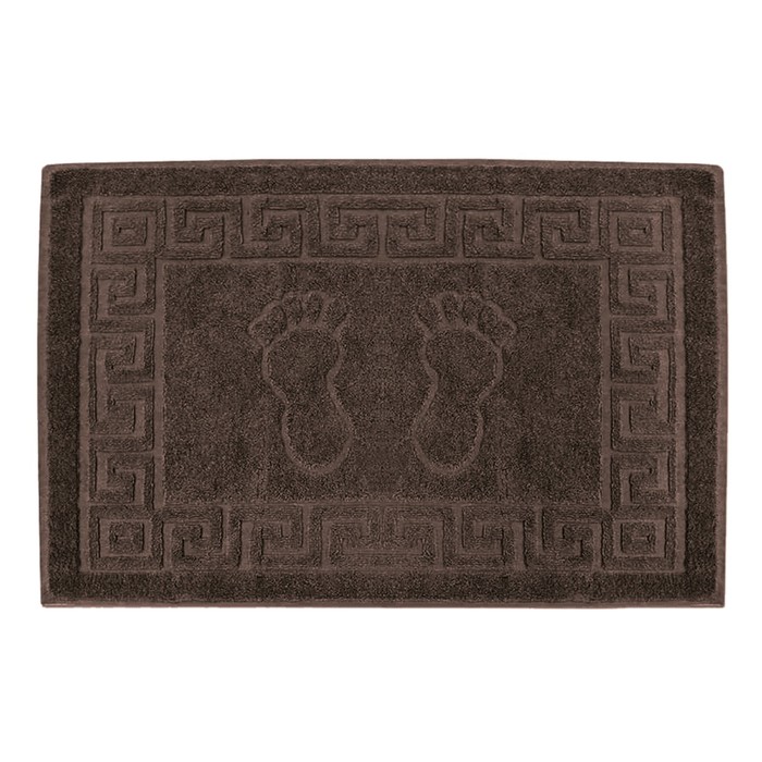 фото Махровое полотенце «коврик», размер 50x70 см, цвет коричневый bravo