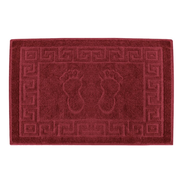 Махровое полотенце «Коврик», размер 50x70 см, цвет бордовый