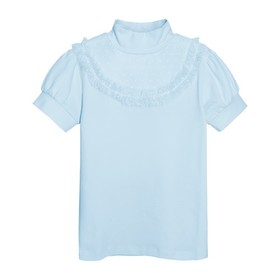 

Джемпер с коротким рукавом для девочки, рост 158 см, цвет голубой