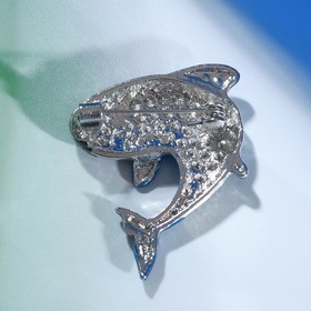 

Брошь "Акула", цвет синий в серебре