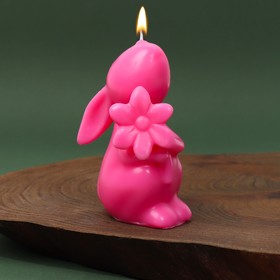 Новогодняя свеча формовая «Зайчик», без аромата, 5 х 5,5 х 9,5 см Ош