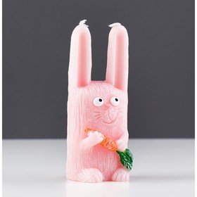 

Свеча декоративная "Розовый зайчик", 5х4,6х11,8 см