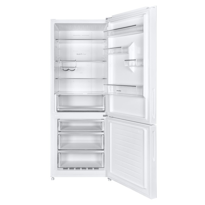 Холодильник MAUNFELD MFF1857NFW, двухкамерный, класс А++, 453 л, Full No Frost, белый холодильник no frost с инвертором maunfeld mff1857nfw