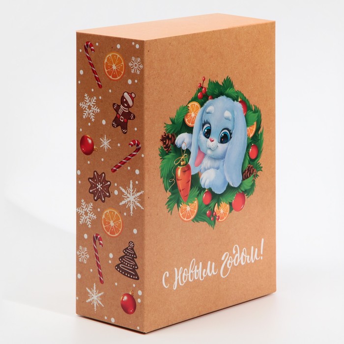 

Коробка складная «Заяц в венке», 16 × 23 × 7.5 см