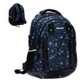 Рюкзак TORBER CLASS X 'Буквы', 45 х 32 х 16 см, универсальный, синий Ош