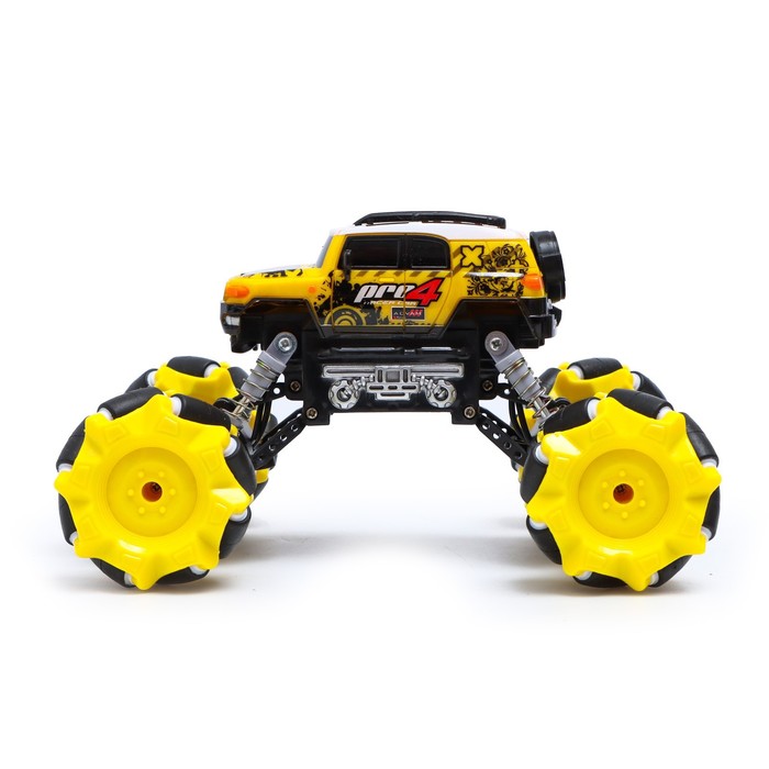 

Джип радиоуправляемый DRIFT, 4WD, дрифт, работает от аккумулятора, цвет жёлтый