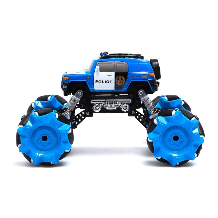 

Джип радиоуправляемый «Полиция», 4WD, дрифт, работает от аккумулятора, цвет синий