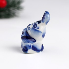 

Сувенир "Кролик с морковкой", гжель, 4х2 см