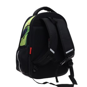 

Рюкзак каркасный Hatber Ergonomic Plus Autosport, 38 х 29 х 16 см, 3D эффект, зелёный, чёрный