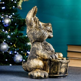 

Копилка "Кролик с барабаном" бронза 32х23х20см