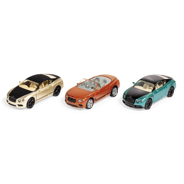 фото Набор из 3 машин bentley: золотой, оранжевый, зелёный siku