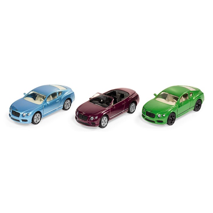 фото Набор из 3 машин bentley: голубой, пурпурный, зелёный siku