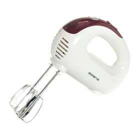 

Миксер Polaris PHM 3013, ручной, 300 Вт, 3 скорости, бело-бордовый