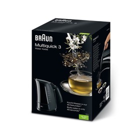 

Чайник электрический Braun WK 300 BK, пластик, 1.7 л, 2200 Вт, чёрный