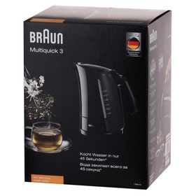

Чайник электрический Braun WK 300 ONYX, пластик, 1.7 л, 2200 Вт, серый