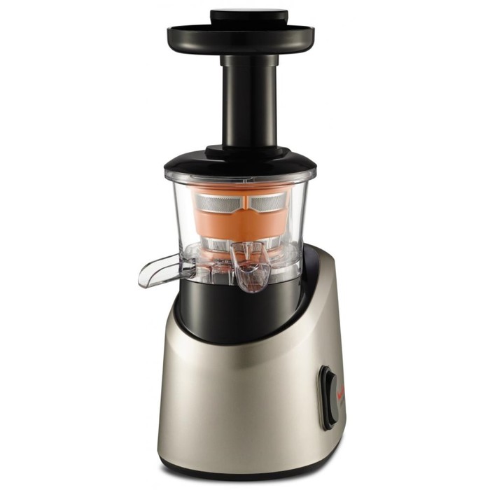 Соковыжималка Moulinex ZU255B10, шнековая, 200 Вт, 0.8 л, серебристая