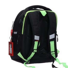 

Рюкзак каркасный Grizzly, 36 х 29 х 18 см, с картхолдером, чёрный/салатовый