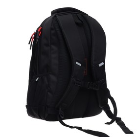 

Рюкзак молодёжный Grizzly, 47 х 32 х 17 см, эргономичная спинка, чёрный, красный