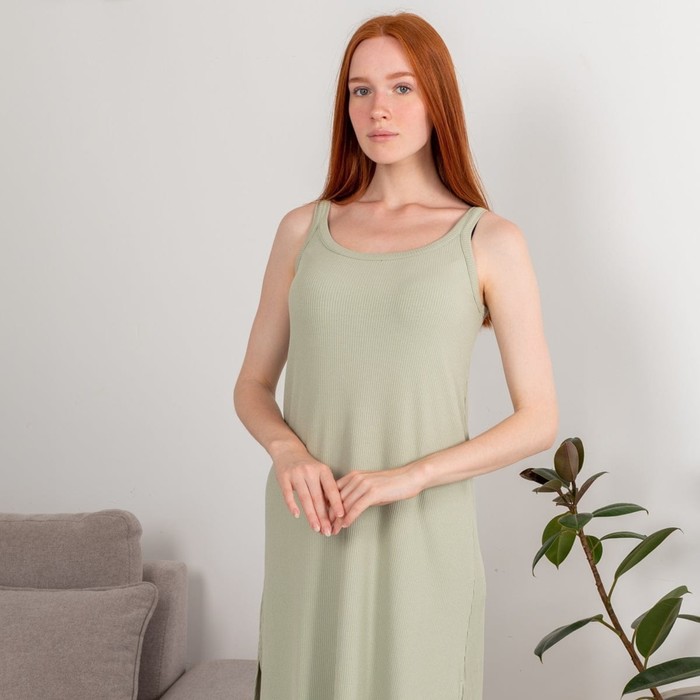 Пижама туника женская, размер S, цвет зеленый
