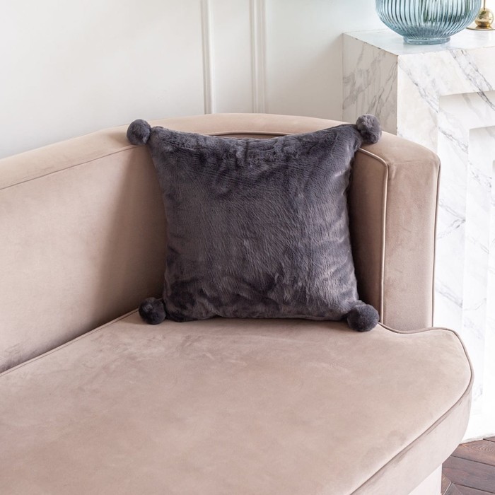 Чехол для подушки, размер 45x45, цвет темно-серый