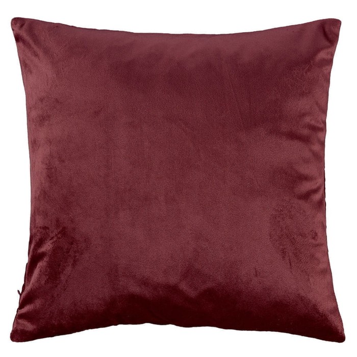Велюровый чехол для подушки, размер 43x43 см, цвет бургунди