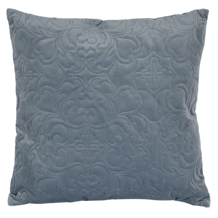 Велюровый чехол для подушки, размер 45x45 см, цвет голубой