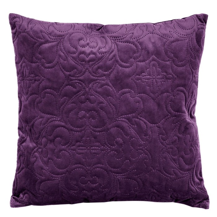 Велюровый чехол для подушки, размер 45x45 см, цвет фиолетовый