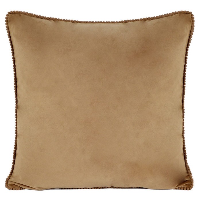 Велюровый чехол для подушки, размер 45x45 см, цвет темно-бежевый