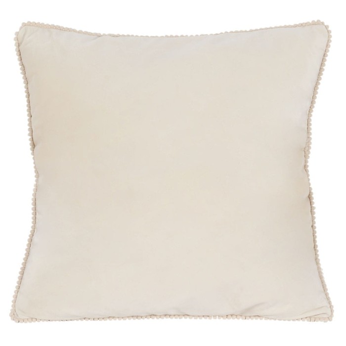 Велюровый чехол для подушки, размер 50x50 см, цвет экрю