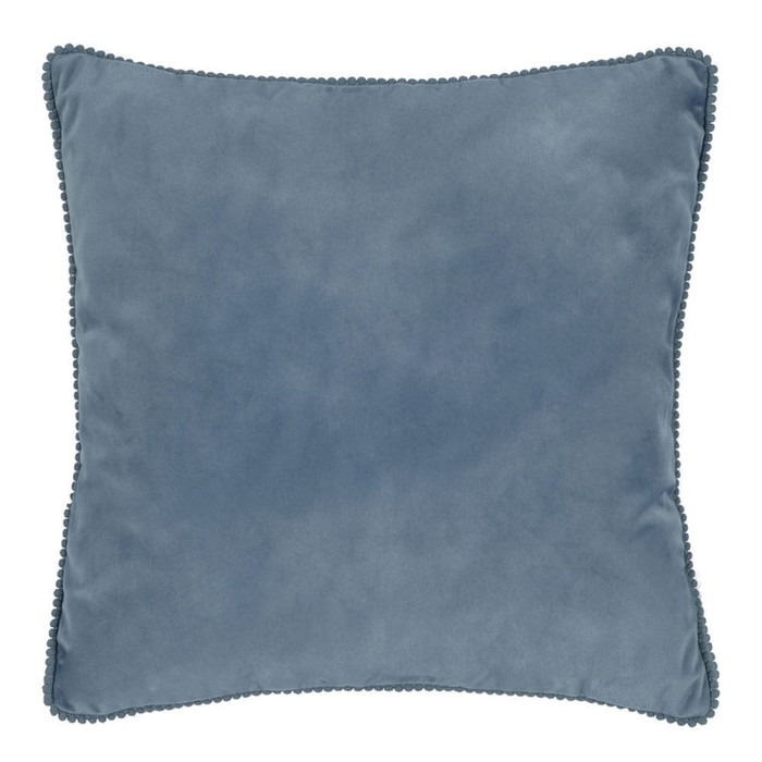 Велюровый чехол для подушки, размер 50x50 см, цвет голубой