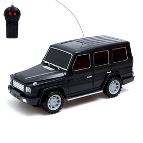 Джип радиоуправляемый «Гелик», работает от батареек, цвет чёрный