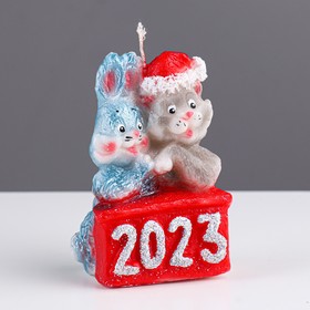 

Свеча декоративная "Кролик и кот 2023", 9,5х7х4,2 см, 79 г