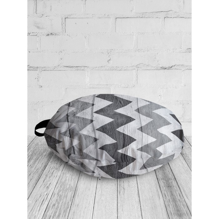 фото Декоративная подушка сидушка на пол круглая, размер 52х52 см joyarty