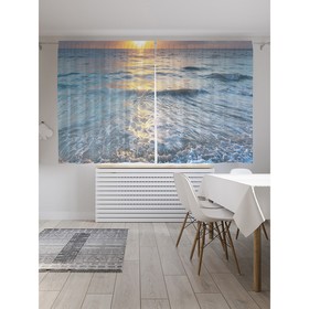 Фотошторы «Игривое море», оксфорд, размер 145х180 см, 2 шт